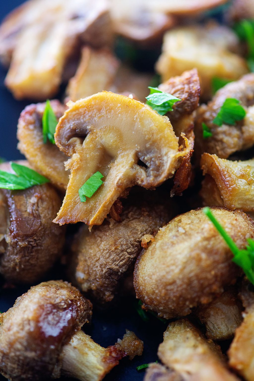 Easy Garlic Butter Air Fryer Mushrooms Airfried