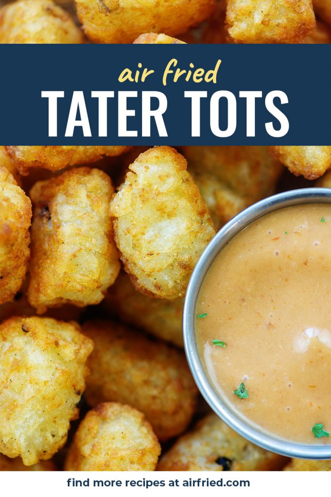 A close up of crispy tater tots.