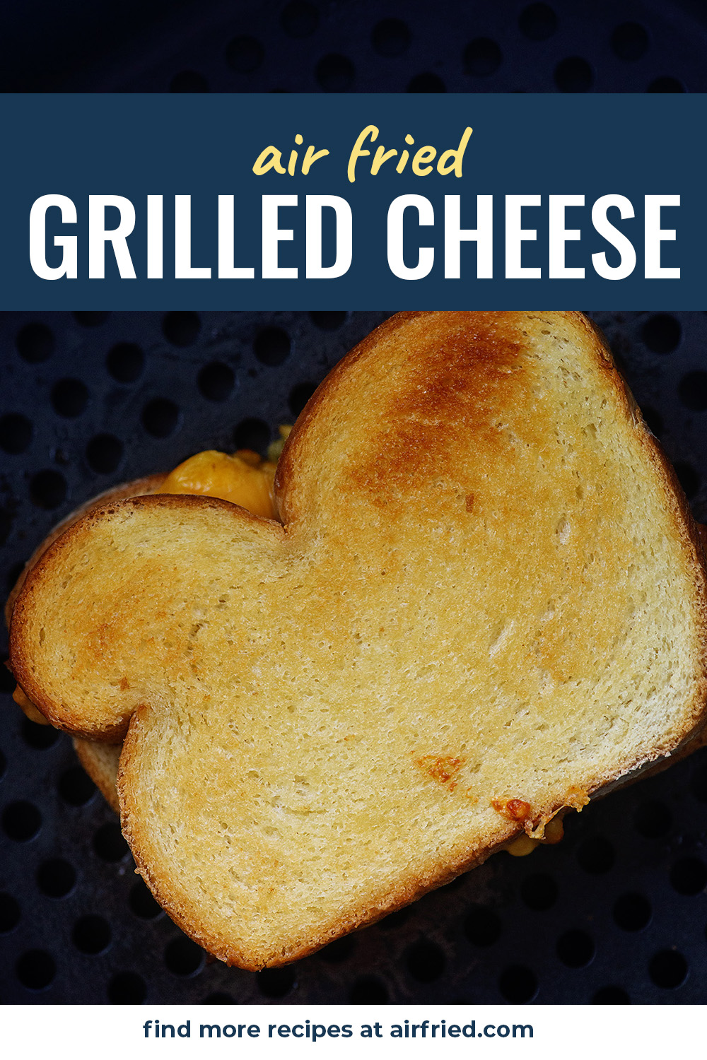Air Fried Grilled Cheese! Crispy on the outside and gooey inside! #airfryer #recipe