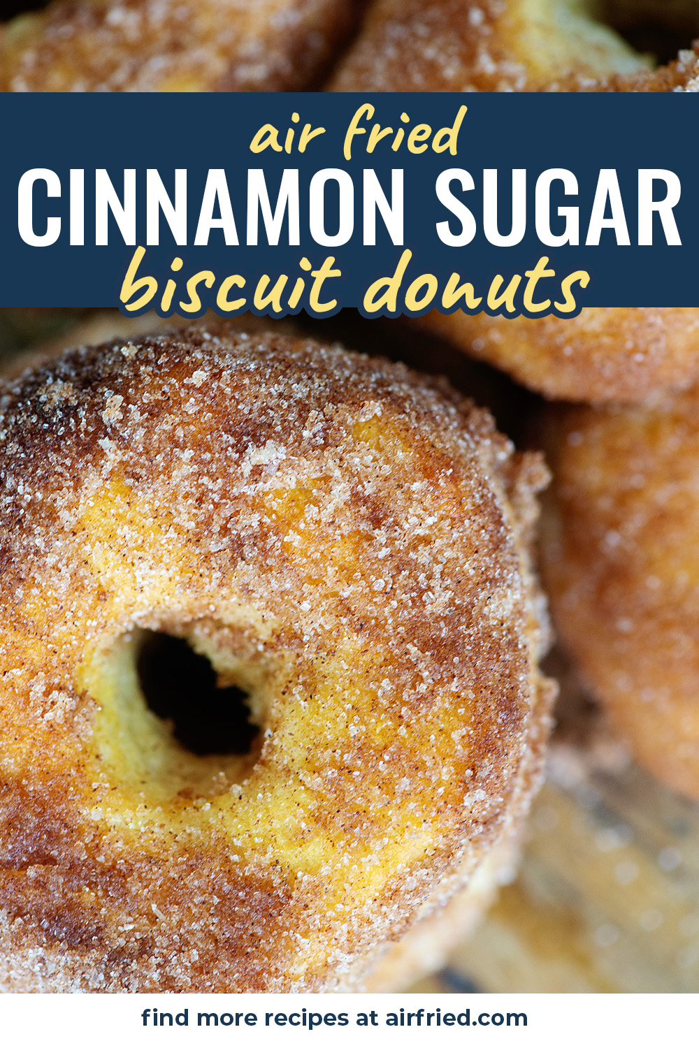 Biscuit donuts are easy enough for kids to cook them in the air fryer! #airfried #donuts #easyrecipes