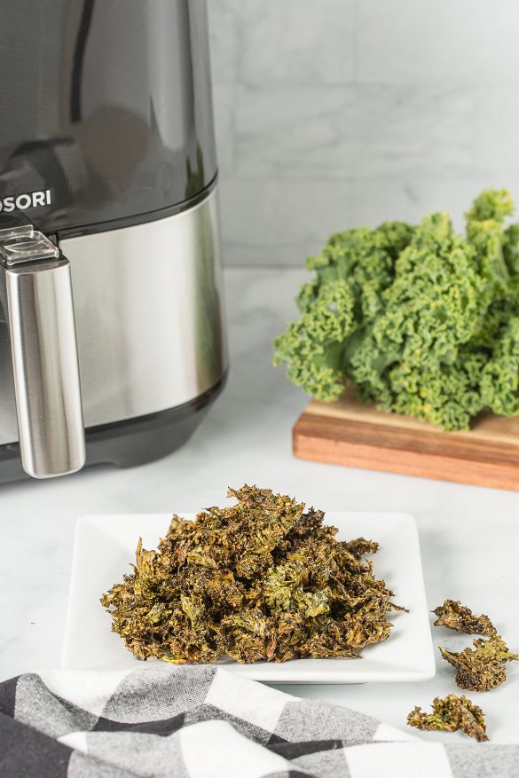 Air Fryer Kale Chips with Flavor Options