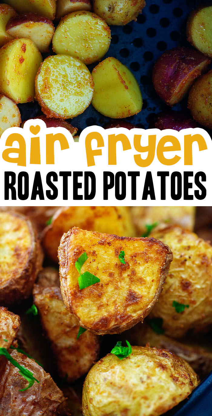 These roasted potatoes are flavorful and very easy to make! #airfried #sidedishes #recipes