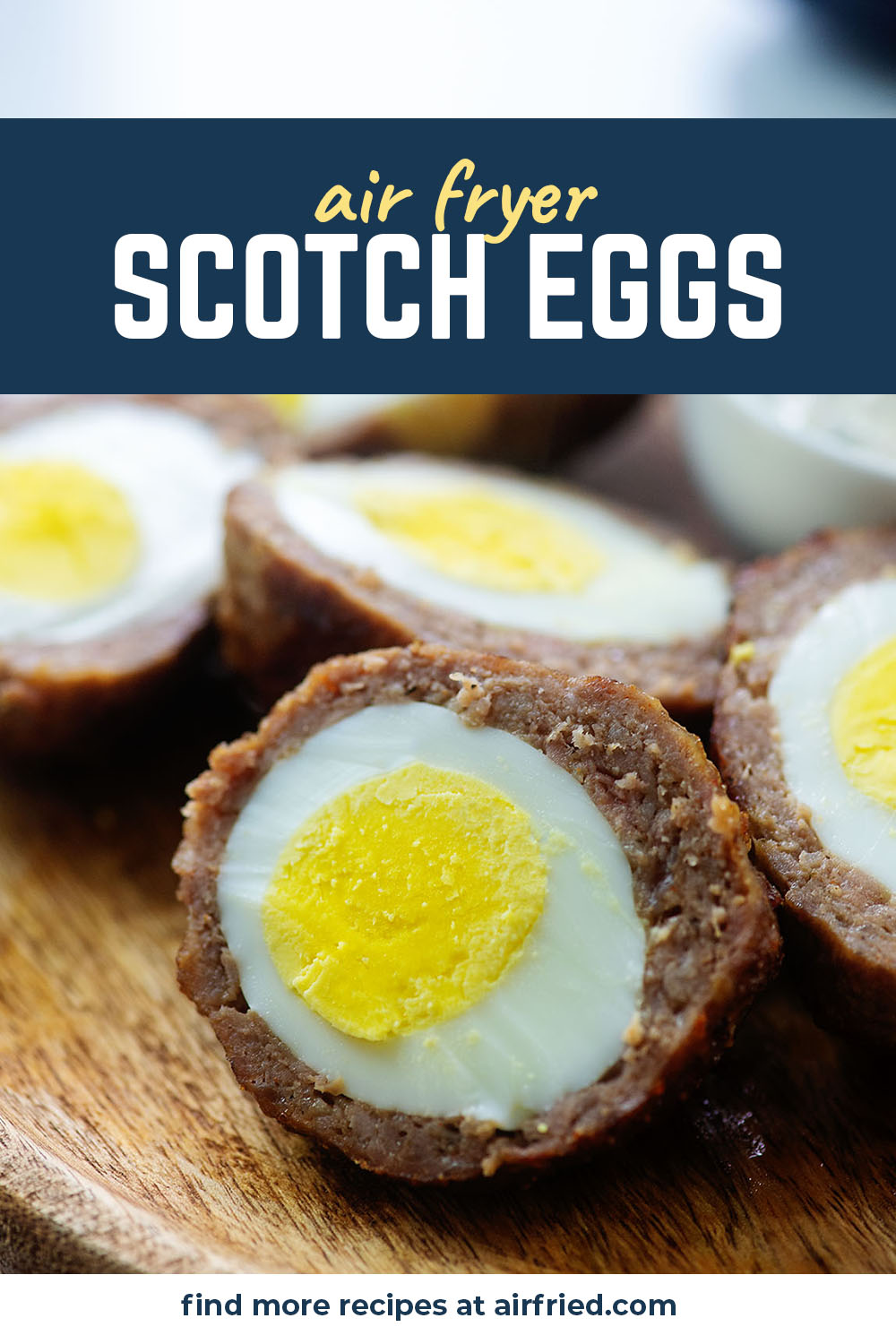 keto scotch egg on cutting board