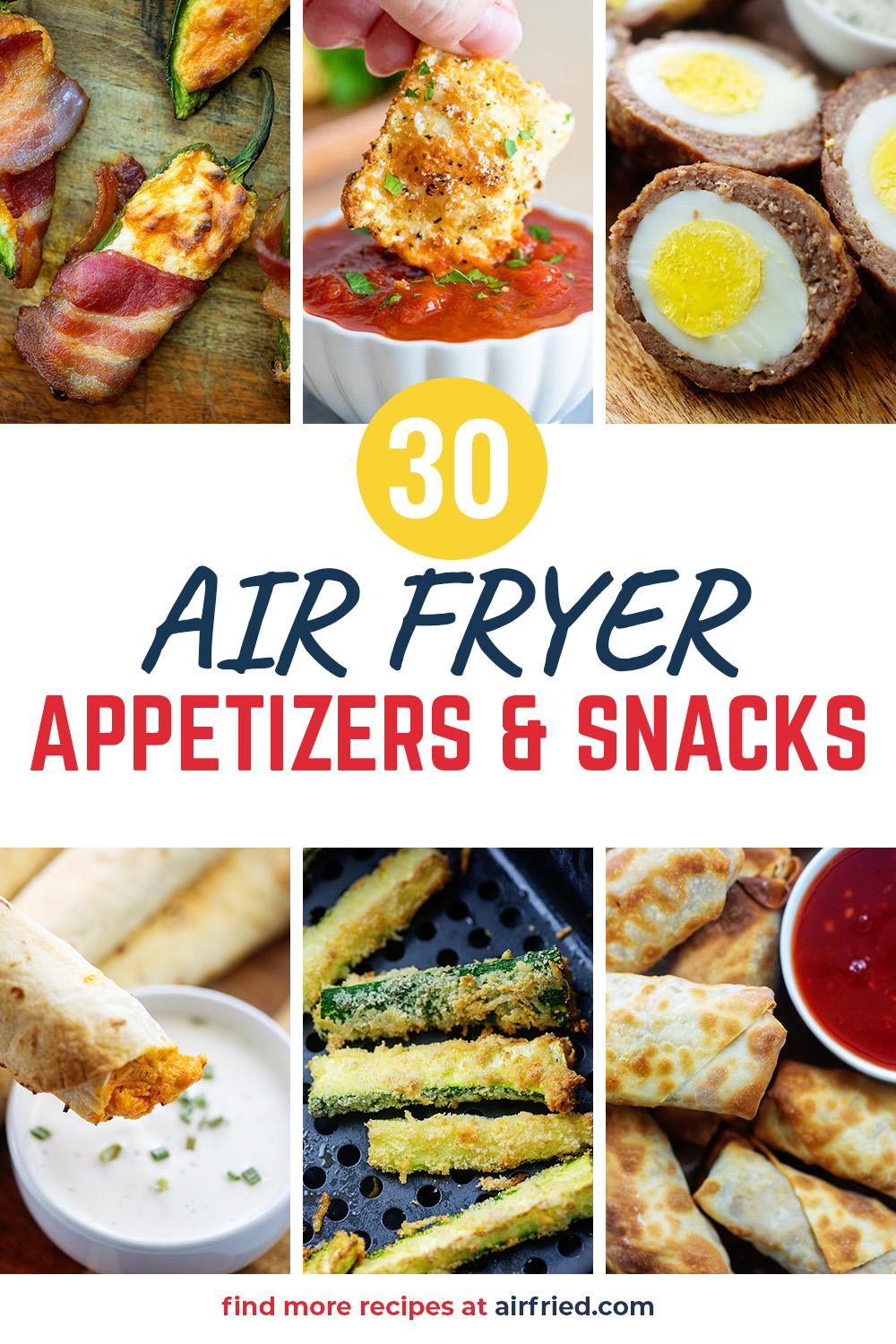 collage of air fryer recipe photos