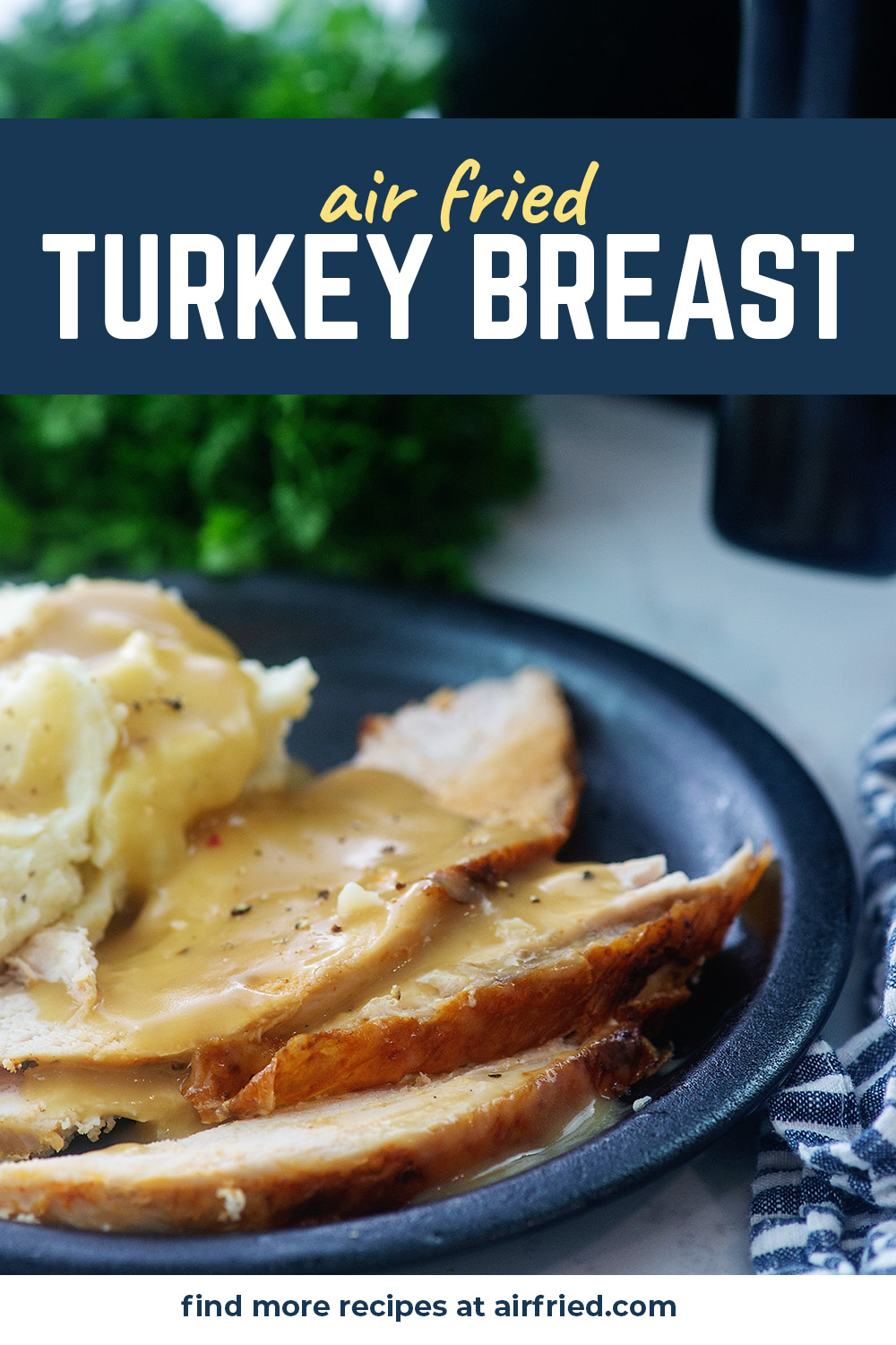 This turkey was so easy to cook in the air fryer!  Came out slightly juicy and cooked to perfection!  #airfried #recipes #turkey