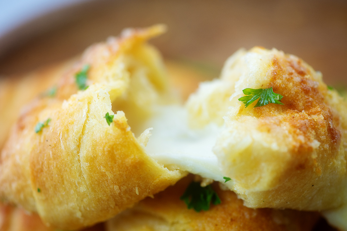 Air Fryer Garlic Cheese Stuffed Crescent Rolls Recipe - Simply Stacie