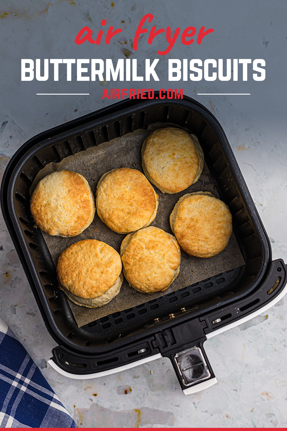 If you love homemade buttermilk biscuits you will love cooking them in the air fryer! #airfried #easybiscuits #recipes