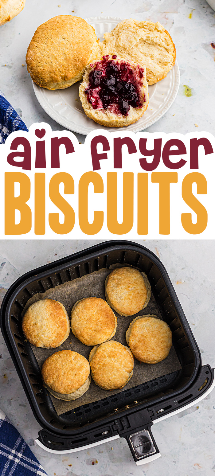 Biscuits are fast to make in the air fryer!  #airfried #recipes #breakfast
