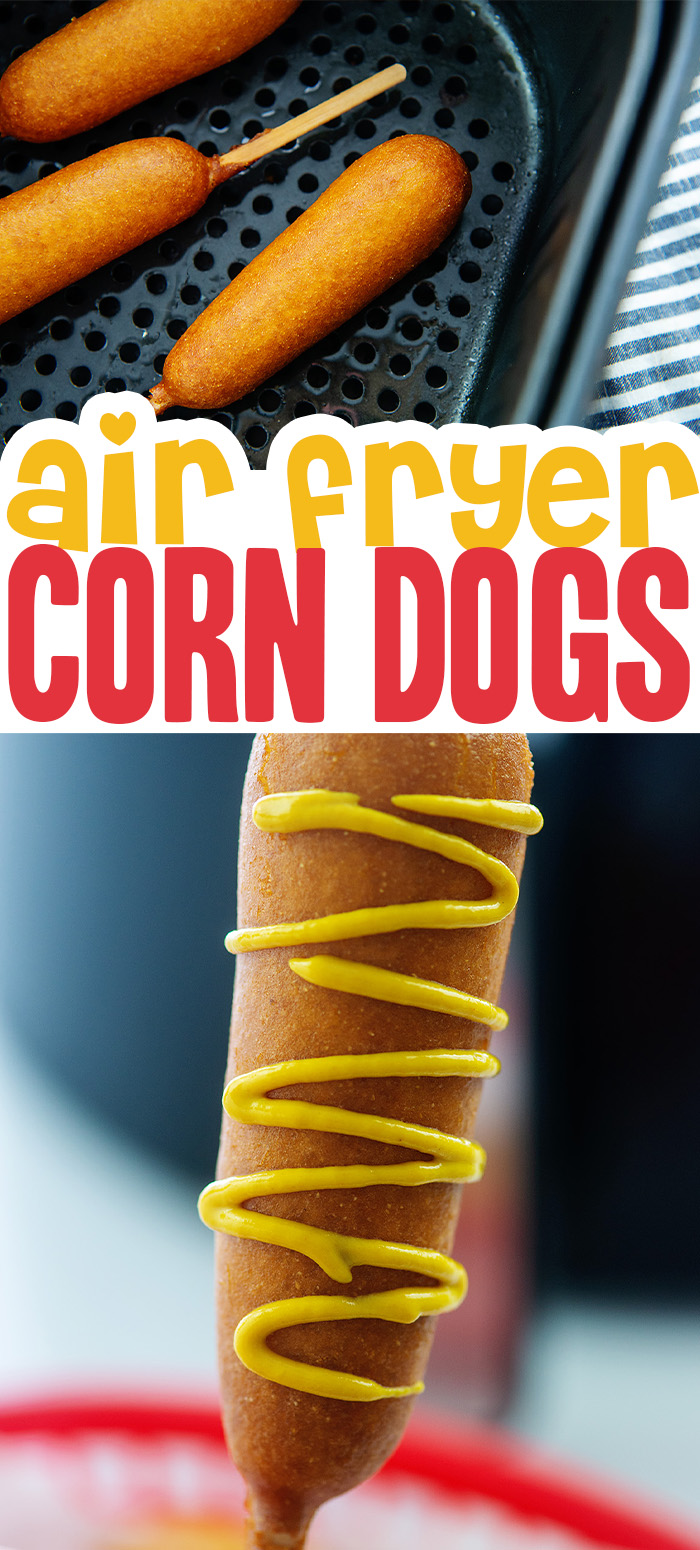 Air Fryer Corn Dogs are ready in just 11 minutes and they taste like they were freshly fried!