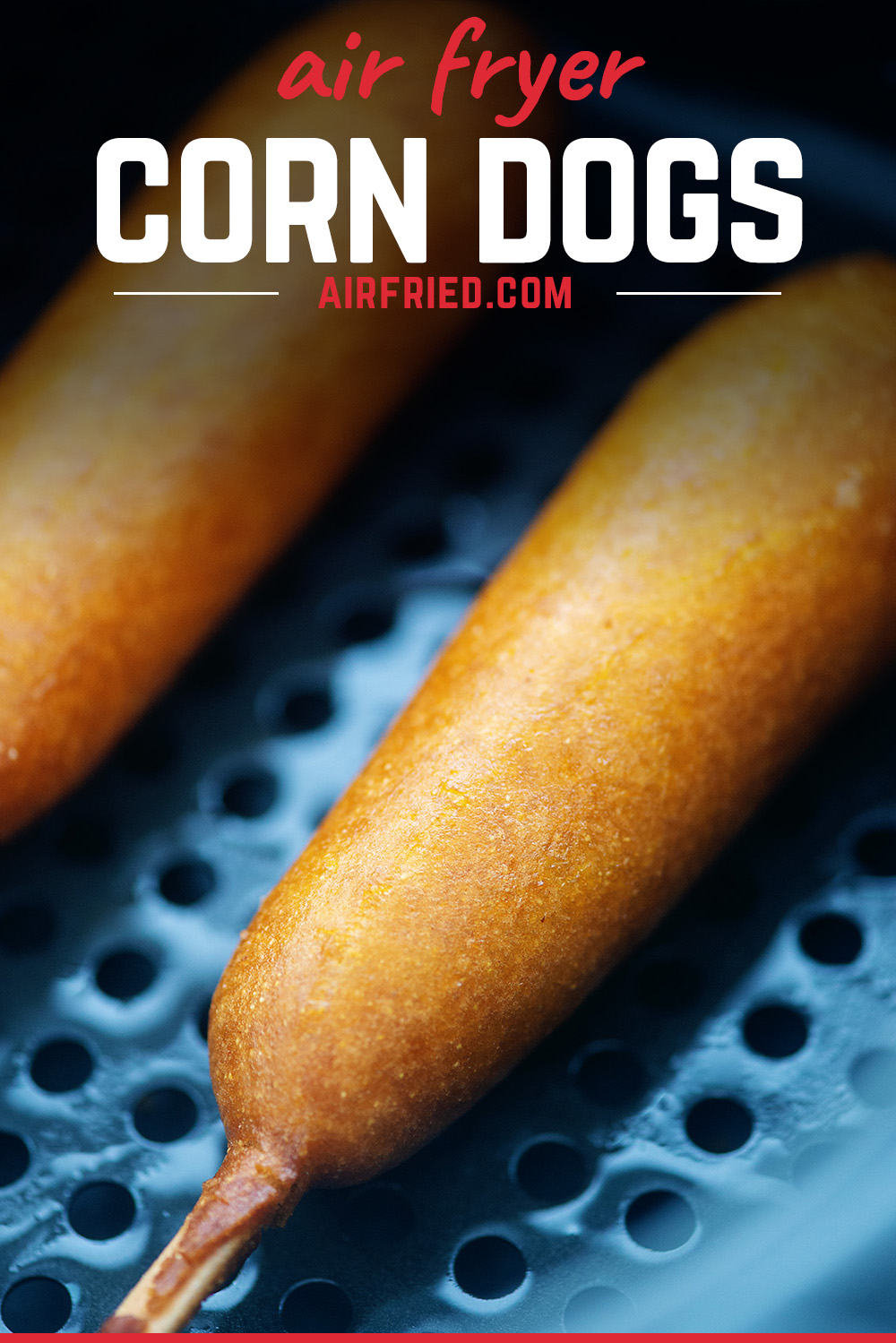 It's so easy to make corn dogs in the air fryer! They taste freshly fried, crispy, and delicious!