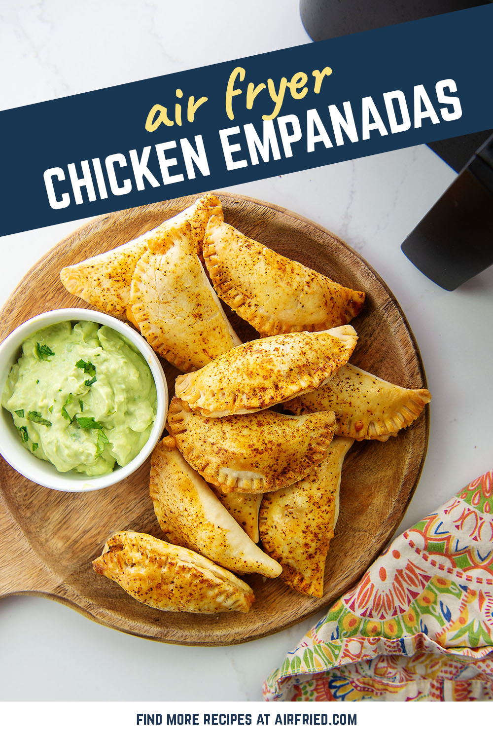 These homemade empanadas are stuffed full of chicken and cheese.