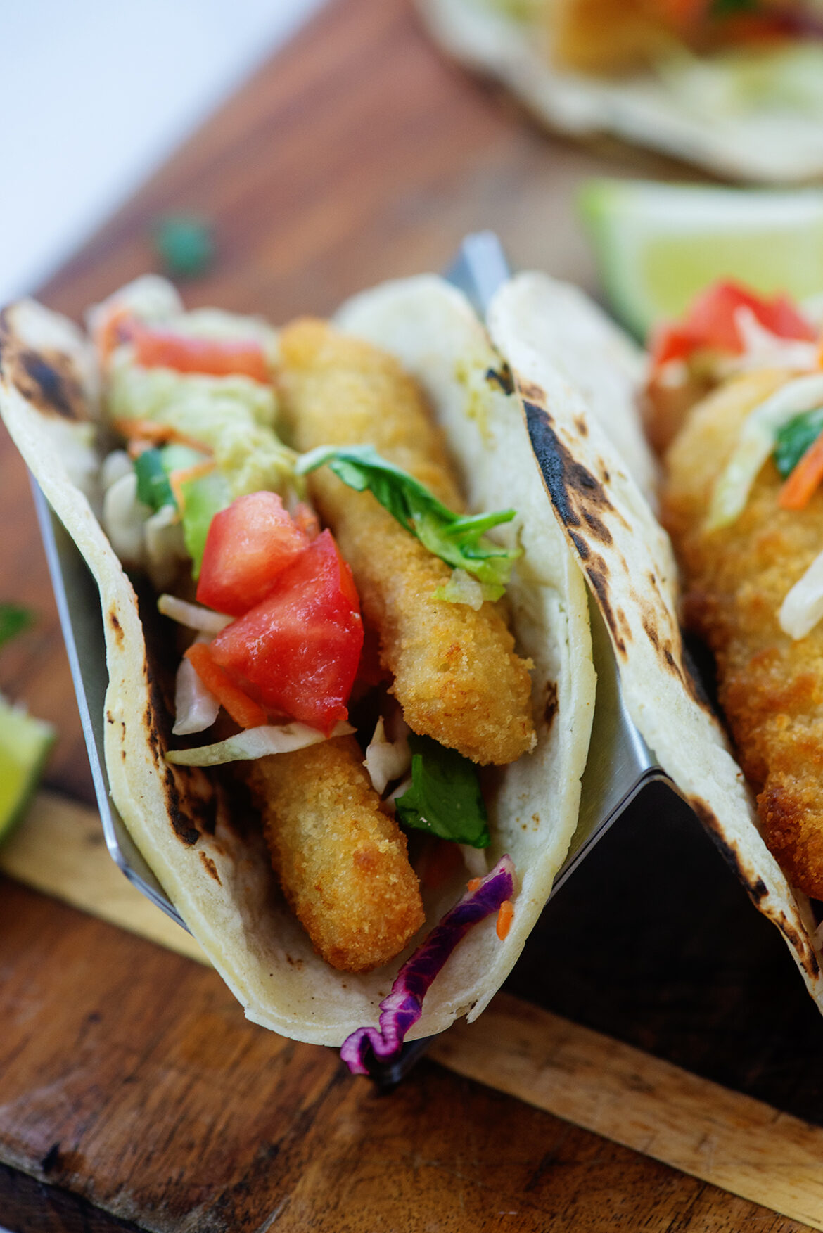 Crispy Fish Stick Tacos in the Air Fryer | AirFried.com