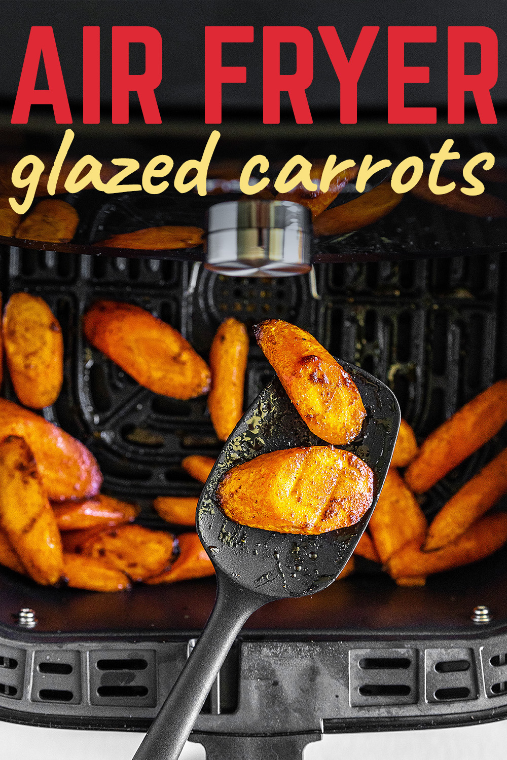 You have to try these air fryer carrots coated in a sweet and spicy glaze!