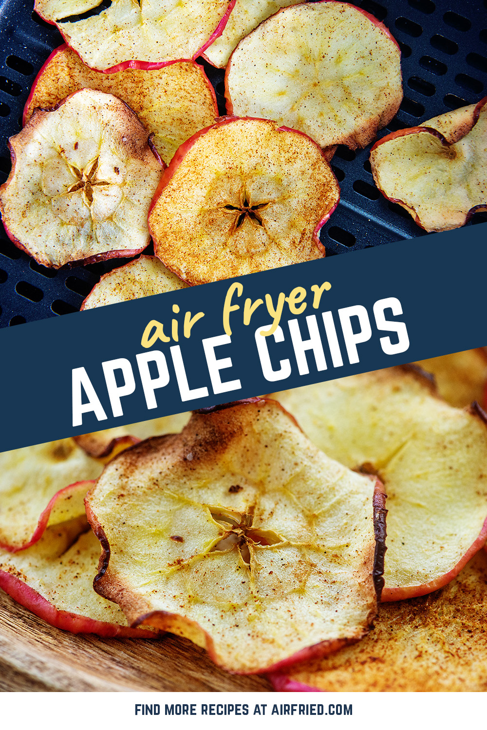 These fresh cinnamon apple chips only take ten minutes to cook!  They are a great mid day snack!