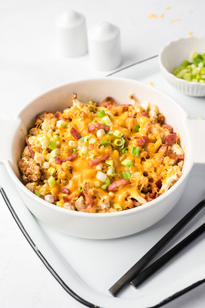 Cheesy Cauliflower Bake (Air Fryer Recipe)