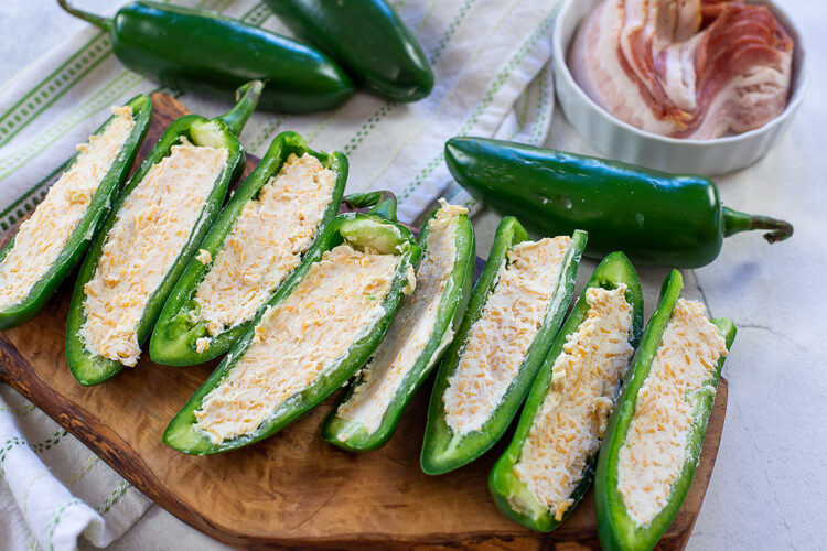 Air Fryer Jalapeno Poppers with Bacon