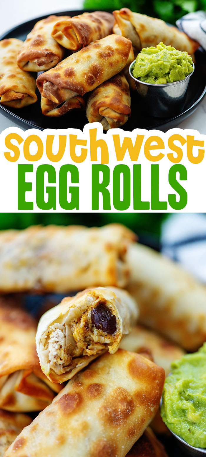 These egg rolls have a unique taste with a Mexican inspired filling instead of something more traditionally Asian.  I love the new flavor in the shell and found them really easy to make in my air fryer!