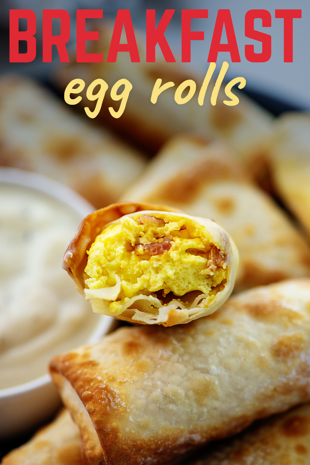 I love making a batch of these breakfast egg rolls on the weekend and then snacking on them on the busier work days.
