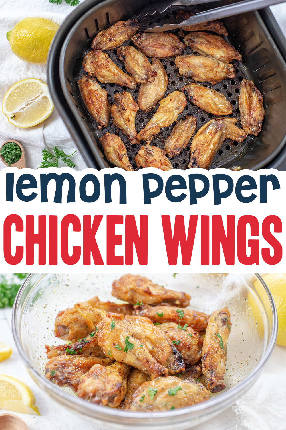 The air fryer can cook crispy chicken wings with perfection every time!  Add this lemon pepper coating for a perfect mild flavor!