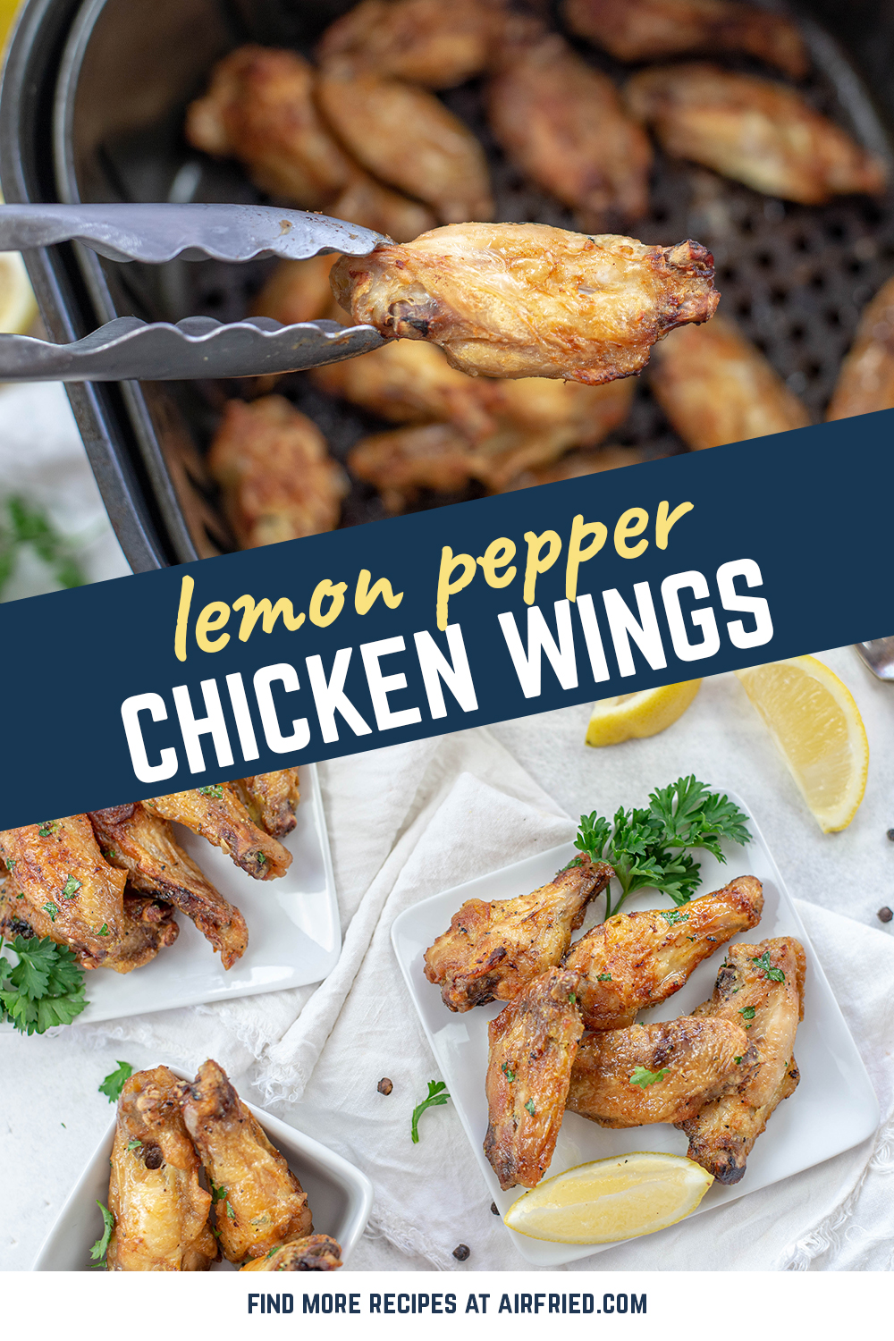 Try these lightly seasoned, air fried chicken wings for your next snack.  They aren't spicy, so everyone can share!