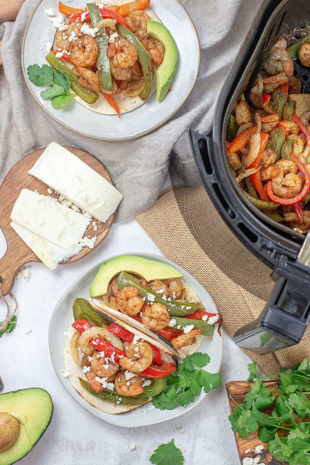 Air Fryer Shrimp Fajitas Recipe