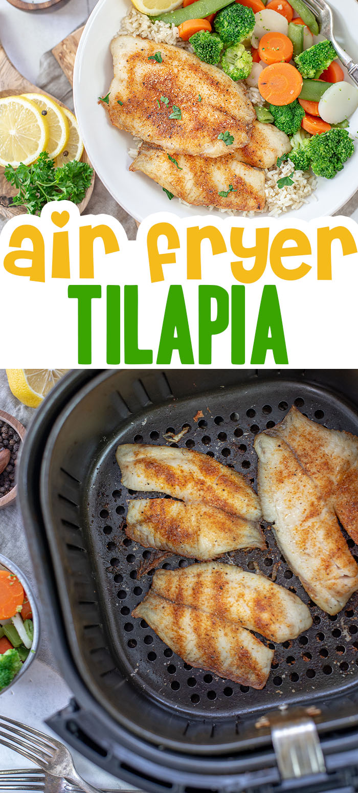 Light and healthy air fryer tilapia - cooks in 15 minutes and it's so easy!