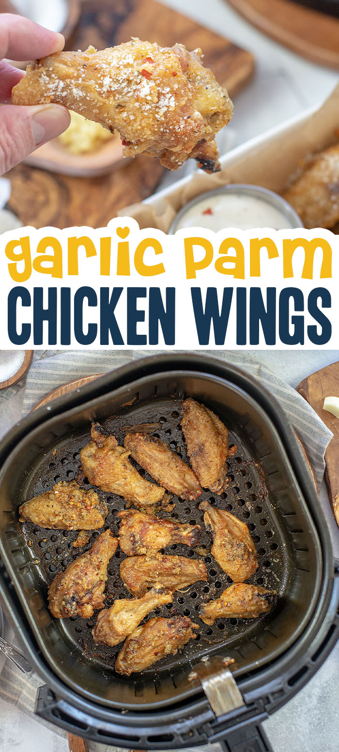 The air fryer makes perfect Garlic Parmesan Chicken Wings quickly and easily!