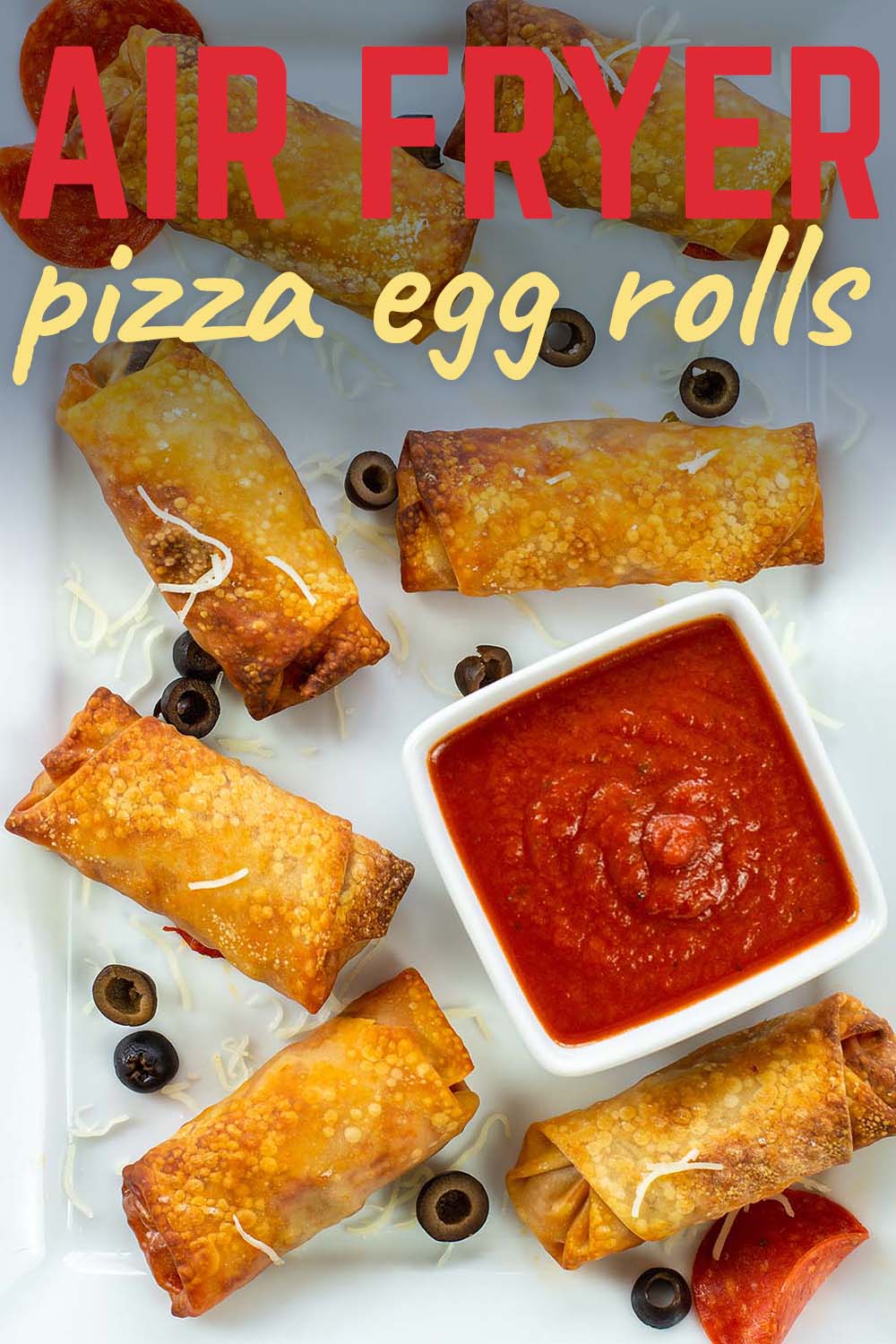 These egg rolls are fun to make and fun to eat with the pezza topping filling on the inside!