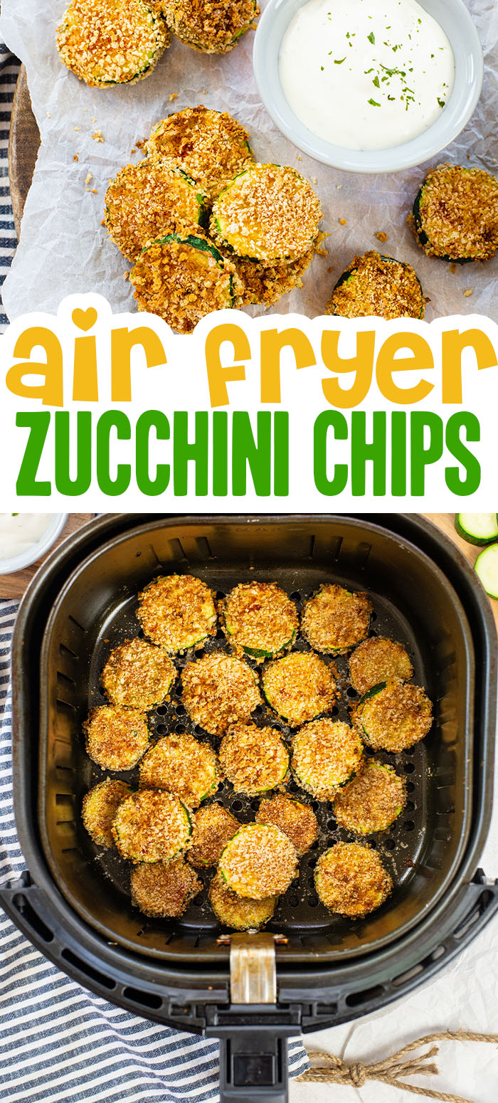 If you love zucchini chips you need to try cooking them in your air fryer.  They are easy to make, crispy, and healthier than deep fried zucchini.