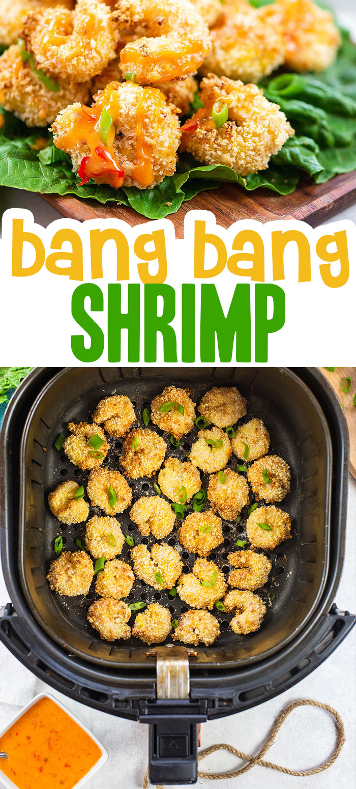 This bang bang shrimp recipe is breaded with a homemade breading specifically for air fryers!