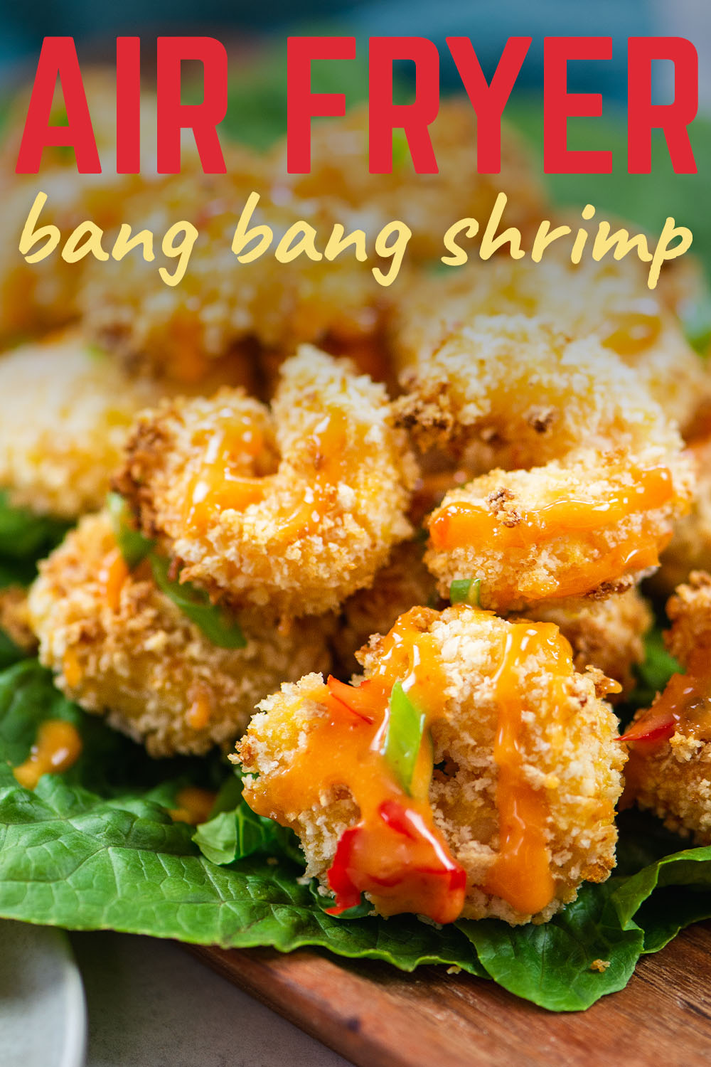 Close up of bang bang shrimp.