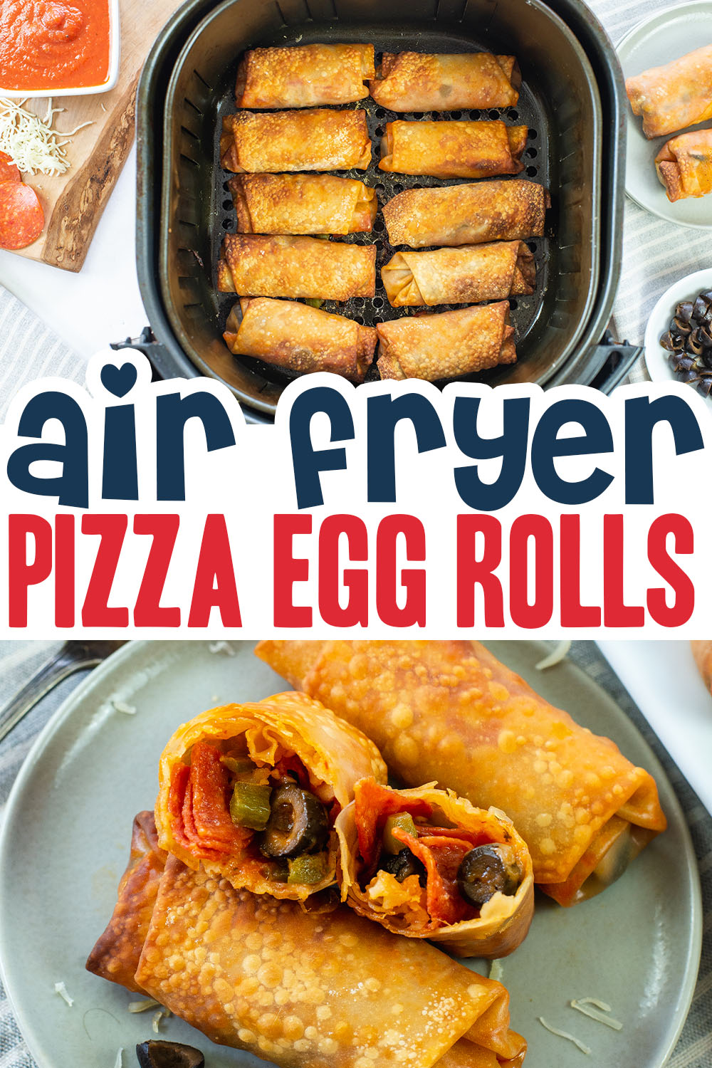 The pizza filling in these crispy egg rolls is perfect for a fun dinner or lunch!