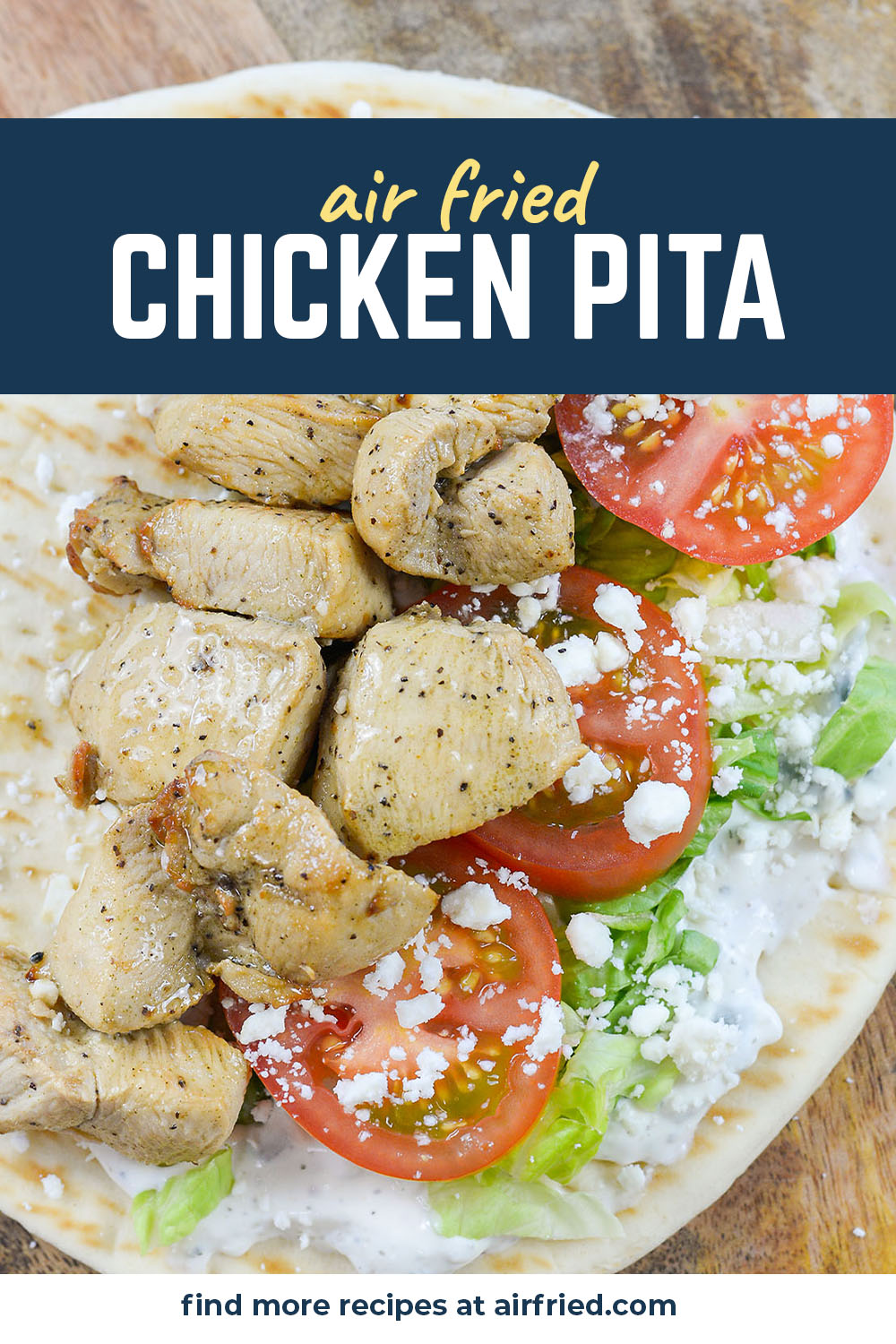 This chicken pita is flavored with Greek seasonings and air fried for convenience!