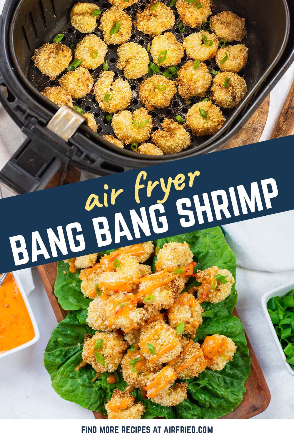 This bang bang shrimp has a double blast of two different spices.  This stuff is so good you will make it again and again!