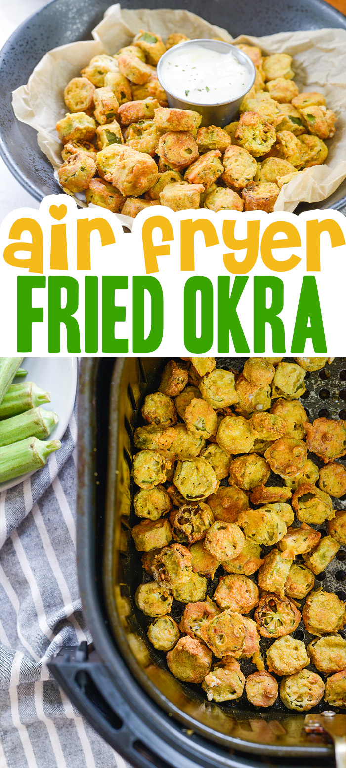 Our air fryer okra tastes just like the deep fried okra you find in the South!