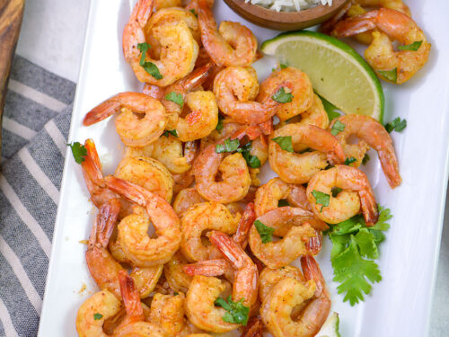 Marinating shrimp in chili lime