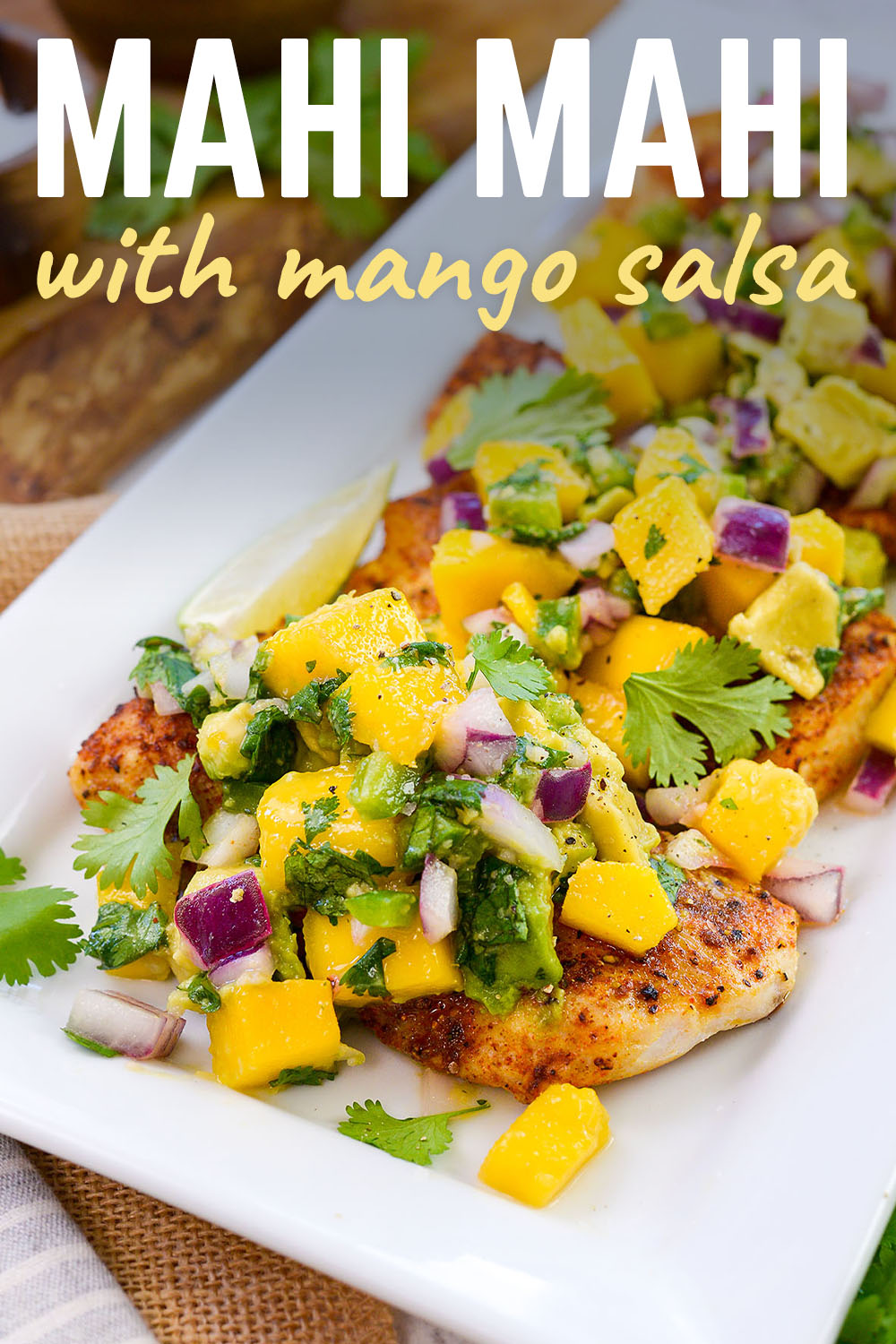 This unique air fryer dish cooks a wonderful mahi mahi filet.  While that is cooking we whip up some mango avocado salsa to go with it and in no time we have a great, filling meal!