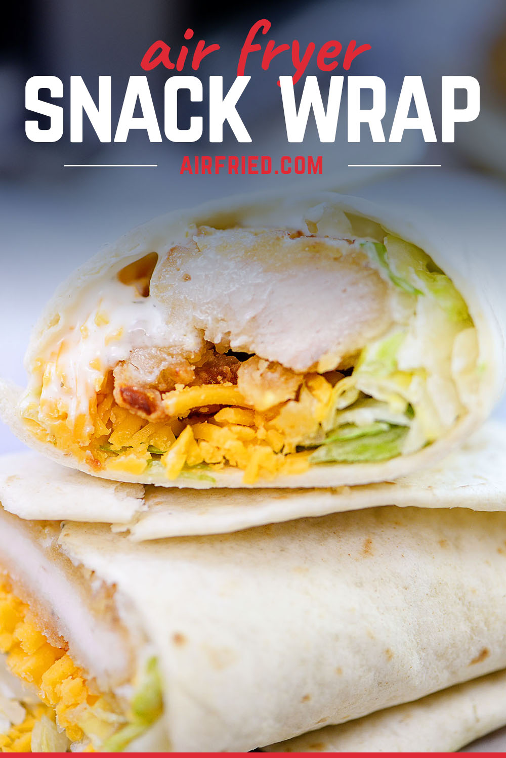 These chicken snack wraps are inspired by the popular fast food option, but cooked in the air fryer!