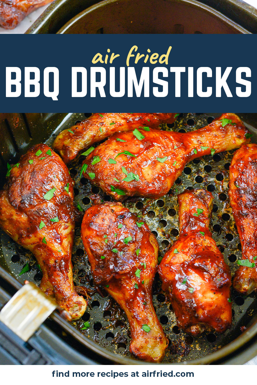 These air fryer BBQ drumsticks will quickly become a family fav!