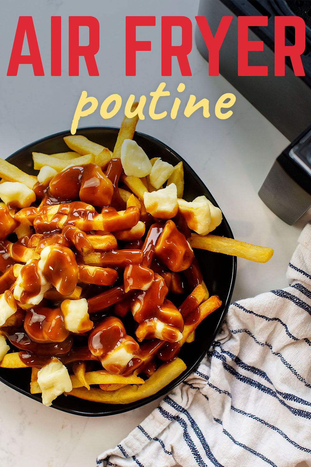 This simple poutine recipe uses the air fryer to make this delicious meal as easy as possible.