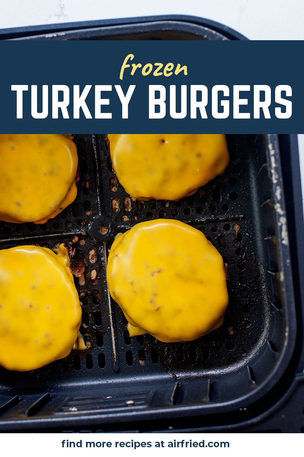 These frozen turkey burgers went straight from the freezer to the air fryer and the results were great!