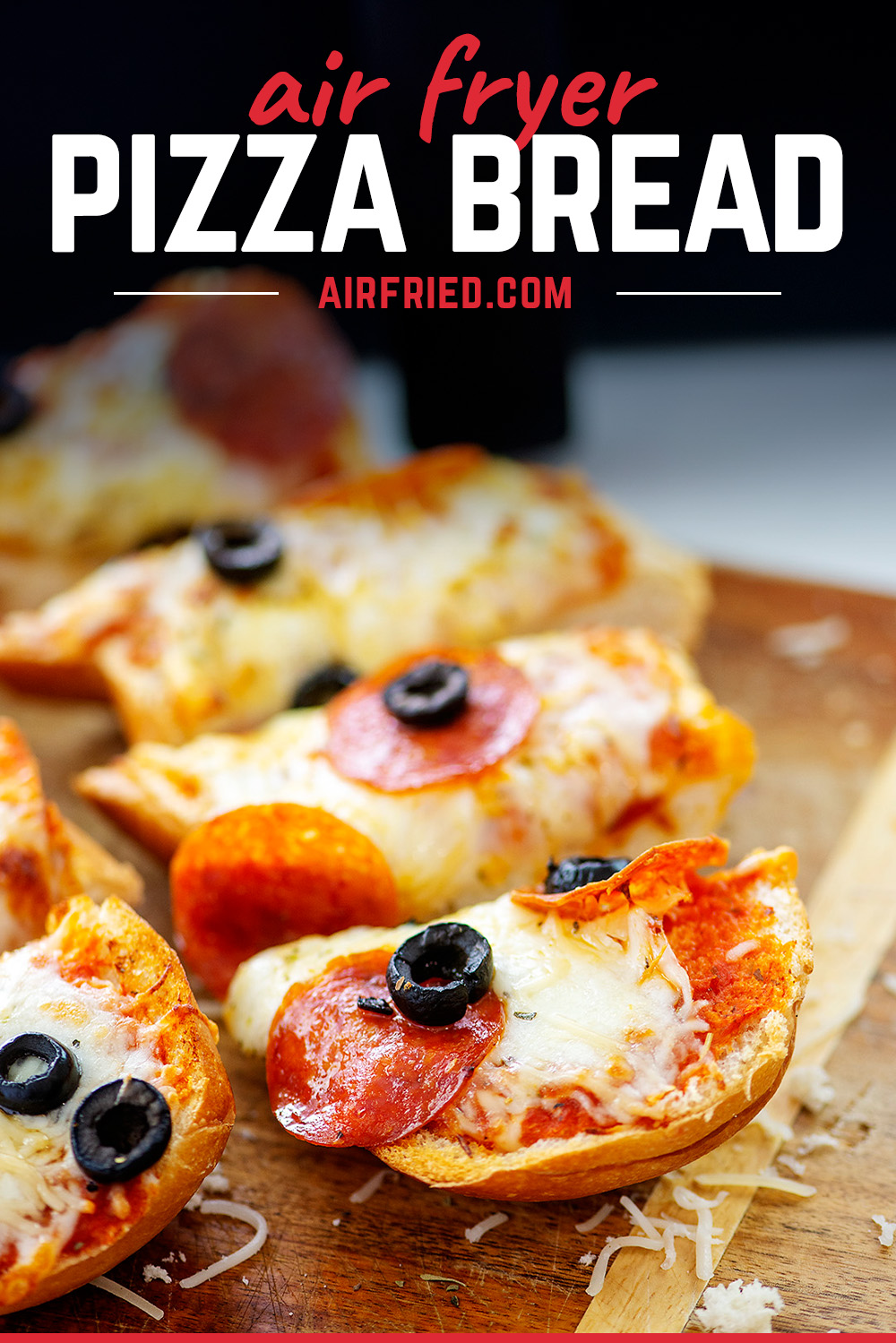 Get creative with your homemade pizza bread by using your air fryer with your favorite pizza toppings!