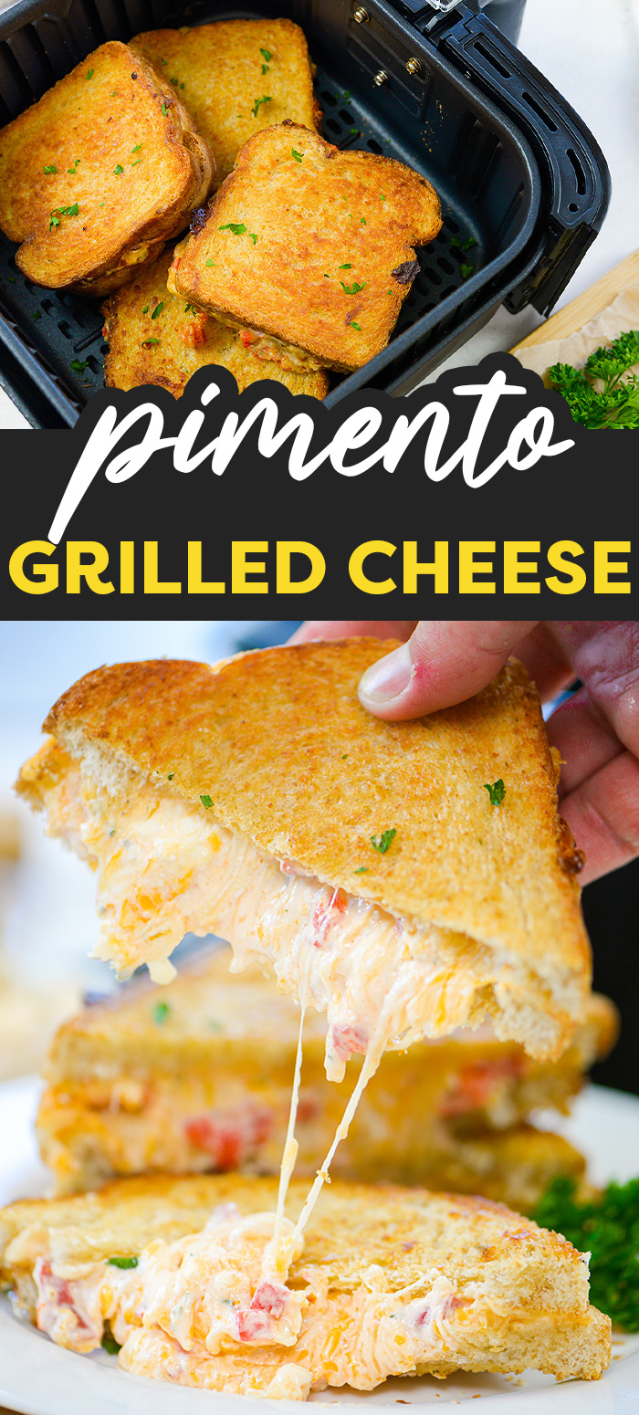 This is possibly the cheesiest grilled cheese you have ever had.  And it is made with ease in the air fryer!