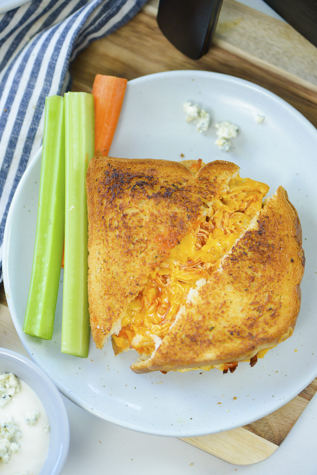 Buffalo Chicken Grilled Cheese