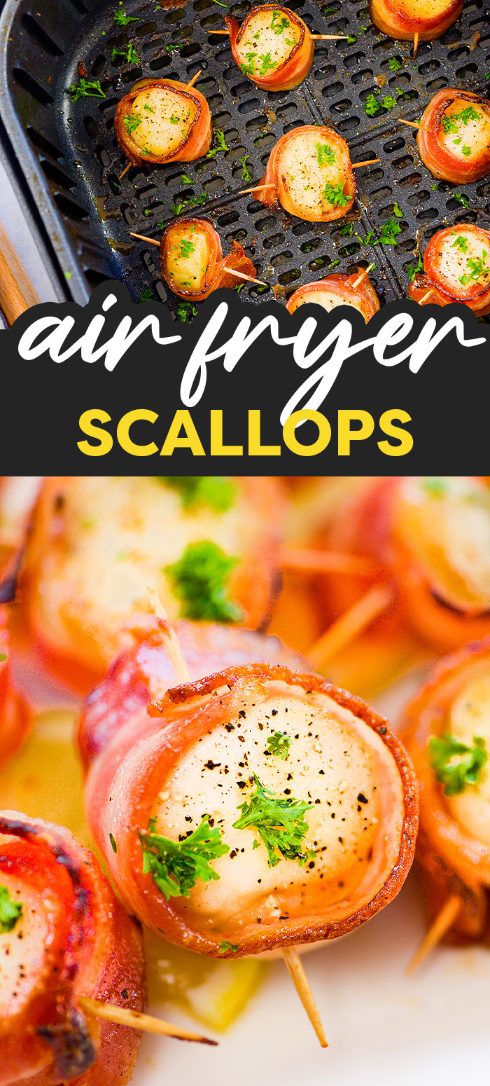 This awesom bacon wrapped scallop recipe is great for an appetizer or even a main course!  But don't tell anyone, it is simple to make in the air fryer!