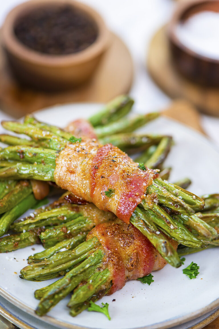 Air Fryer Bacon Wrapped Green Beans
