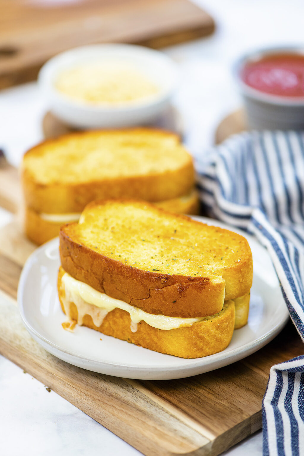 Garlic Bread Grilled Cheese