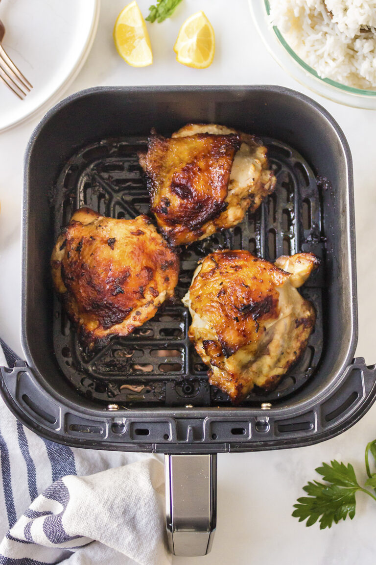 Air Fryer Lemon Garlic Chicken Thighs | AirFried.com