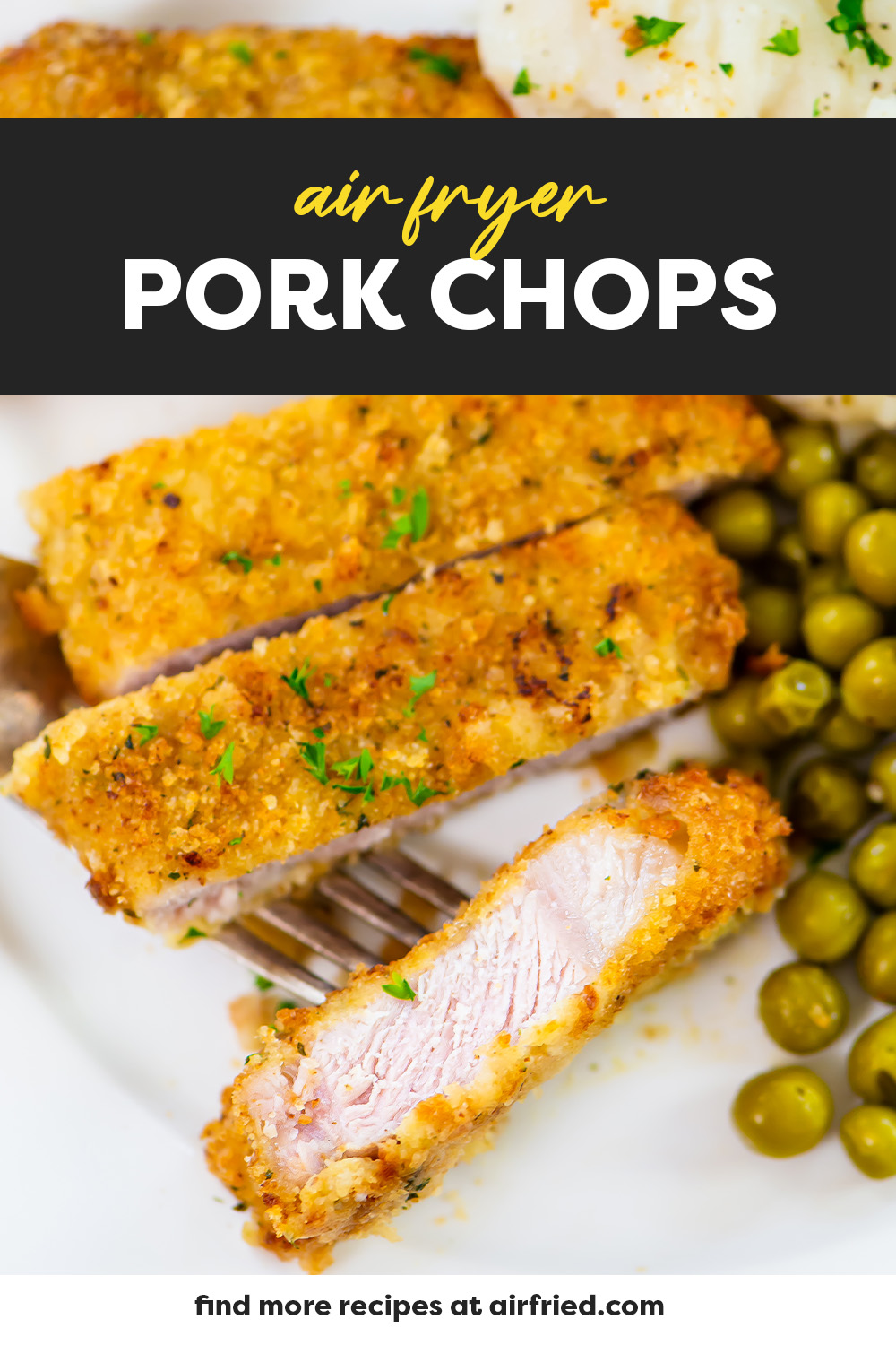 These breaded pork chops have a tender center surrounded by a wonderfully crisp breading!