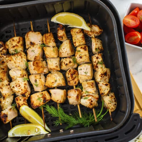 Air Fryer Greek Chicken Kabobs